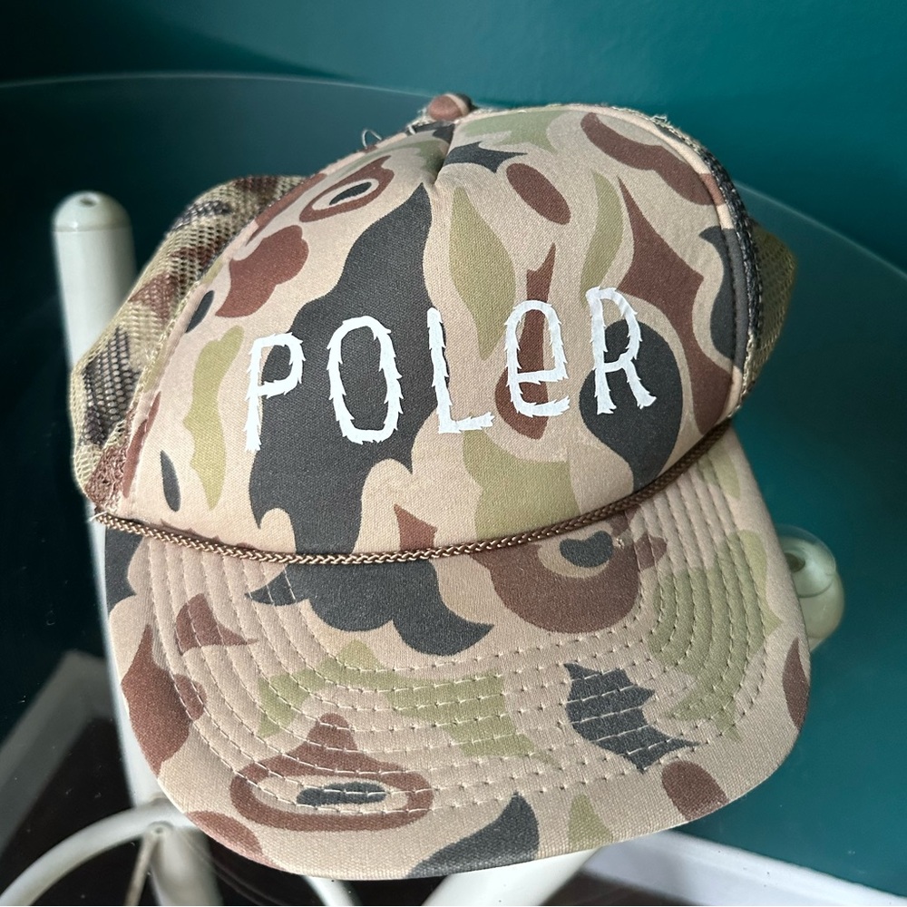 Poler Camo Trucker Hat in great used condition!